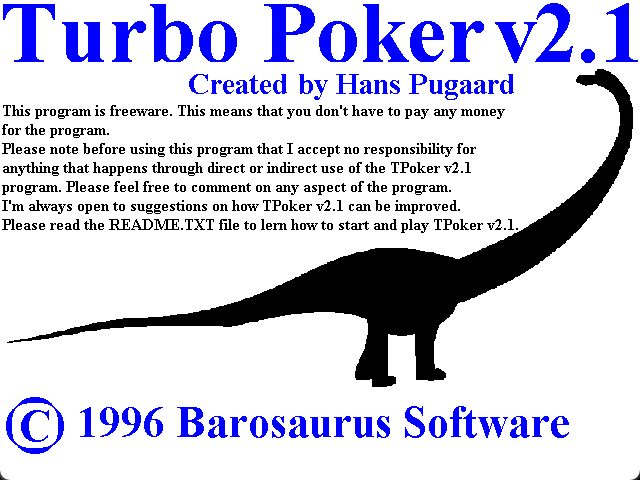 TPoker2 Splash Screen Super VGA